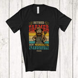 MacnyStore - Personalized Custom Name Retired Farmer Grandfather; Amusing Father's Day Vintage Retro T-Shirt