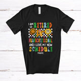 MacnyStore - Personalized Custom Name Retired Paraprofessional New Schedule; Joyful Mother's Day Retirement T-Shirt