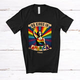 MacnyStore - Personalized Custom Name Retro No Kings In America; Proud LGBT Gay Pride Month Rainbow T-Shirt