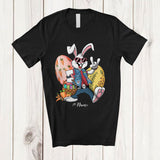 MacnyStore - Personalized Custom Name Rock Bunny Egg Hunt; Lovely Easter Egg Bunny Sunglasses; Family T-Shirt