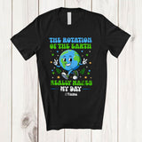 MacnyStore - Personalized Custom Name Rotation Of The Earth Makes My Day; Adorable Earth Day Groovy T-Shirt