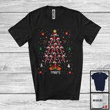 MacnyStore - Personalized Custom Name Santa Candy Cane Christmas Tree; Amazing X-mas Snowing; Family T-Shirt