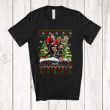 MacnyStore - Personalized Custom Name Santa Riding Kangaroos Rat; Awesome Christmas Tree Sweater Animal T-Shirt