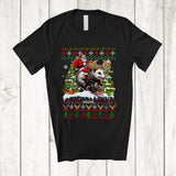 MacnyStore - Personalized Custom Name Santa Riding Opossum; Awesome Christmas Tree Sweater Opossum Animal T-Shirt