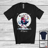 MacnyStore - Personalized Custom Name Santa Riding Ostrich, Merry Christmas Moon Snow Ostrich, X-mas T-Shirt