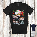 MacnyStore - Personalized Custom Name Santa Riding Reindeer Rat Sleigh; Merry Christmas Moon; Snow T-Shirt