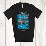 MacnyStore - Personalized Custom Name Save The Chubby Mermaids; Lovely Manatee Wildlife Sea Animal T-Shirt