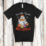 MacnyStore - Personalized Custom Name Seventh Boo Crew; Lovely Halloween Ghost Flowers; Students Teacher T-Shirt