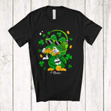 MacnyStore - Personalized Custom Name Shamrock Playing Game; Lovely St. Patrick's Day Gaming Gamer T-Shirt