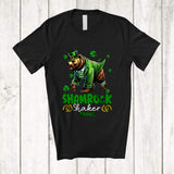 MacnyStore - Personalized Custom Name Shamrock Shaker; Humorous St. Patrick's Day Leprechaun Bear; Family T-Shirt