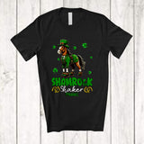 MacnyStore - Personalized Custom Name Shamrock Shaker; Humorous St. Patrick's Day Leprechaun Horse; Farmer T-Shirt