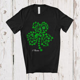MacnyStore - Personalized Custom Name Shamrocks Shape Barber Tools; Fantastic St. Patrick's Day Lucky Irish T-Shirt