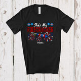 MacnyStore - Personalized Custom Name She's My Firecracker; Amazing 4th Of July Fireworks; Couple Patriotic T-Shirt