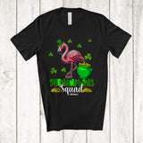 MacnyStore - Personalized Custom Name Shenanigans Squad; Amusing St. Patrick's Day Flamingo Bird; Family T-Shirt