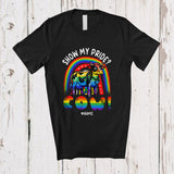 MacnyStore - Personalized Custom Name Show My Pride Cow; Adorable LGBTQ Pride Gay Rainbow T-Shirt