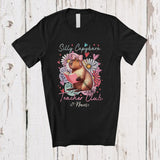 MacnyStore - Personalized Custom Name Silly Capybara Teacher Club; Amazing Back To School Flowers Teacher T-Shirt