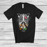 MacnyStore - Personalized Custom Name Skeleton Rib Cage With Beer Inside; Joyful Halloween X-Ray Drinking T-Shirt