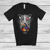 MacnyStore - Personalized Custom Name Skeleton Rib Cage With Candy Inside; Joyful Halloween X-Ray Food T-Shirt