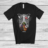 MacnyStore - Personalized Custom Name Skeleton Rib Cage With Donut Inside; Joyful Halloween X-Ray Food T-Shirt