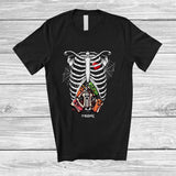 MacnyStore - Personalized Custom Name Skeleton Rib Cage With Sausage Inside; Joyful Halloween X-Ray Food T-Shirt