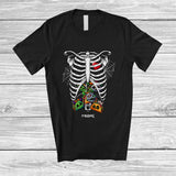 MacnyStore - Personalized Custom Name Skeleton Rib Cage With Taco Inside; Joyful Halloween X-Ray Food T-Shirt