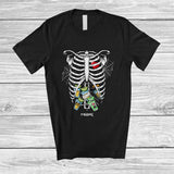 MacnyStore - Personalized Custom Name Skeleton Rib Cage With Tequila Inside; Joyful Halloween X-Ray Drinking T-Shirt