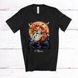 MacnyStore - Personalized Custom Name Sloth Ghost With Pumpkin Candy; Scary Halloween Moon Sloth T-Shirt