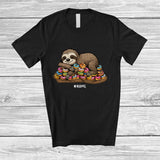 MacnyStore - Personalized Custom Name Sloth on Donuts; Adorable Sloth Cake Lover T-Shirt