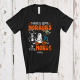 MacnyStore - Personalized Custom Name Some Horrors In This House; Sarcastic Halloween Boo Skeleton Zombie T-Shirt