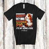 MacnyStore - Personalized Custom Name Sorry My Guinea Pig Ate My Homework; Lovely Guinea Pig Animal T-Shirt