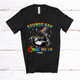 MacnyStore - Personalized Custom Name Sound Gay Count Me In; Joyful LGBTQ Pride Rat Flag Feral Animal T-Shirt