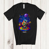 MacnyStore - Personalized Custom Name Sparrow Disco Sunglasses Playing Rock Guitar; Joyful Guitarist Music T-Shirt