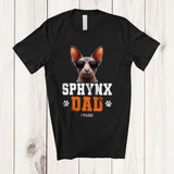 MacnyStore - Personalized Custom Name Sphynx Dad; Lovely Father's Day Sphynx Sunglasses; Family T-Shirt