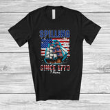 MacnyStore - Personalized Custom Name Spilling The Tea Since 1773; Awesome 4th of July US Flag; Patriotic T-Shirt