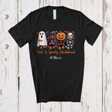 MacnyStore - Personalized Custom Name Spooky Dachshund; Horror Halloween Boo Pumpkin Skeleton Cosplay T-Shirt