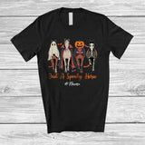 MacnyStore - Personalized Custom Name Spooky Horse; Lovely Halloween Four Horse Boo Pumpkin; Farmer T-Shirt