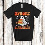 MacnyStore - Personalized Custom Name Spooky Librarian; Lovely Halloween Boo Ghost Books; Family T-Shirt