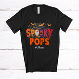 MacnyStore - Personalized Custom Name Spooky Pops; Creepy Halloween Spider Web Boo Pumpkin; Family T-Shirt