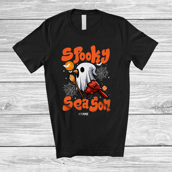 MacnyStore - Personalized Custom Name Spooky Season; Humorous Halloween Cardinal Boo Ghost Cosplay T-Shirt