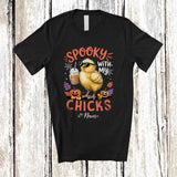 MacnyStore - Personalized Custom Name Spooky With My Chicks; Amazing Halloween Chicken Sunglasses Coffee T-Shirt