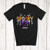 MacnyStore - Personalized Custom Name Spooky; Scary Halloween Costume Coquette Bow Tie; Family T-Shirt