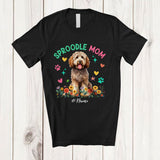 MacnyStore - Personalized Custom Name Sproodle Mom; Amusing Mother's Day Flowers Paws; Family T-Shirt
