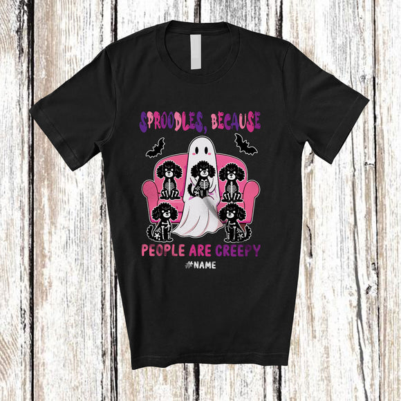 MacnyStore - Personalized Custom Name Sproodles Because People Creepy; Lovely Halloween Ghost Boo Owner T-Shirt