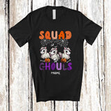 MacnyStore - Personalized Custom Name Squad Ghouls; Lovely Halloween Three Horse Boo Ghost Cosplay; Farmer T-Shirt