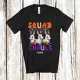 MacnyStore - Personalized Custom Name Squad Ghouls; Lovely Halloween Three Mule Boo Ghost Cosplay; Farmer T-Shirt