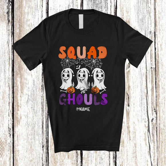 MacnyStore - Personalized Custom Name Squad Ghouls; Lovely Halloween Three Snake Boo Ghost Cosplay; Farmer T-Shirt