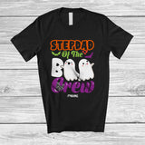 MacnyStore - Personalized Custom Name Stepdad Of The Boo Crew; Adorable Halloween Boo Ghost; Family T-Shirt