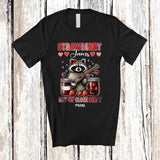 MacnyStore - Personalized Custom Name Strawberry Jams Glock; Humorous Raccoon Gun Trash Panda T-Shirt