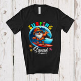 MacnyStore - Personalized Custom Name Surfing Squad; Joyful Summer Vacation Christmas In July Gnome Hawaii T-Shirt