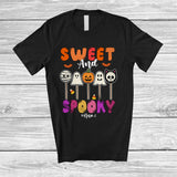 MacnyStore - Personalized Custom Name Sweet And Spooky; Awesome Halloween Boo Ghost Pumpkin Candy T-Shirt